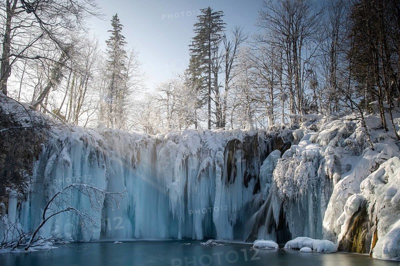 Frozen waterfall