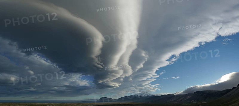 Cloud formation over Snaefellsjoekull or Snaefellsjoekull