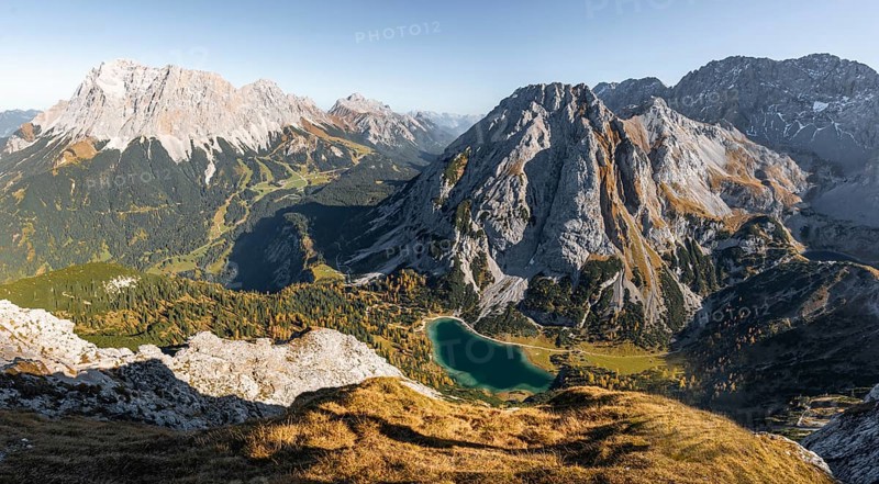 View of Seebensee from Ehrwalder Sonnenspitze
