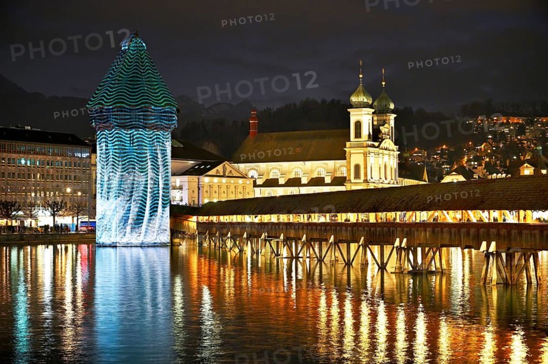 Wassertum with light installation