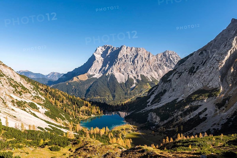 View of Seebensee from the Ehrwalder Sonnenspitze