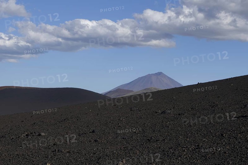 Volcanic lunar landscape