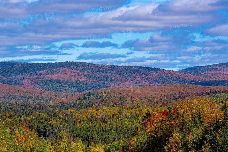 Parc National du Mont-Tremblant in Autumn colours.Near St.Donat Laurentians Quebec Canada