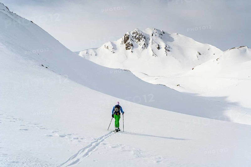 Ski tourers in the snow