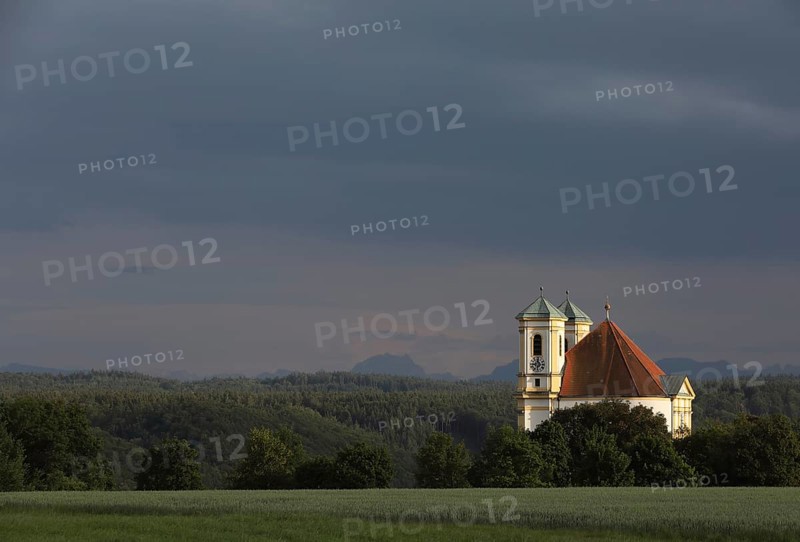 Church Marienberg above the Salzach valley
