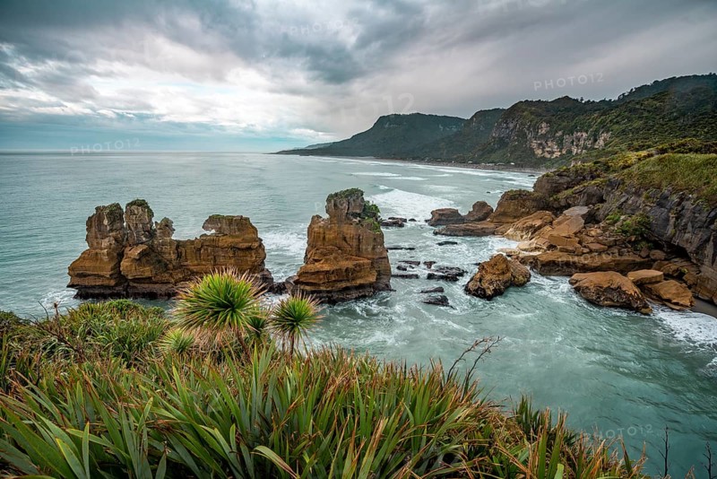 Coastal landscape of sandstone rocks