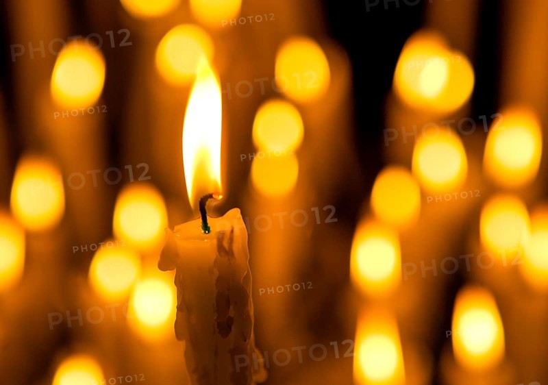 Sacrificial candles in the grotto
