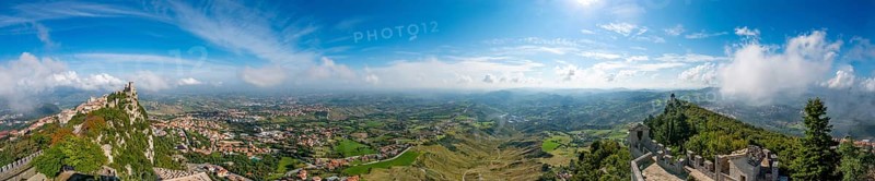 Panorama with Torre Guaita or Rocca Guaita and Torre Montale or Terza Torre