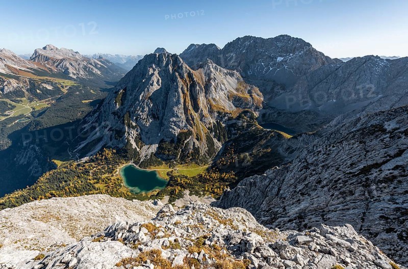 View of Seebensee from Ehrwalder Sonnenspitze