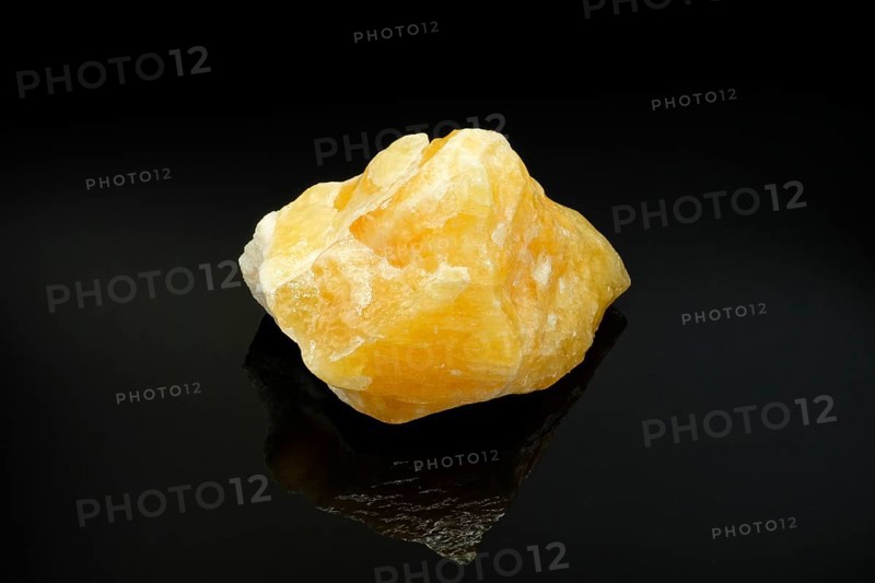 Orange calcite crystal