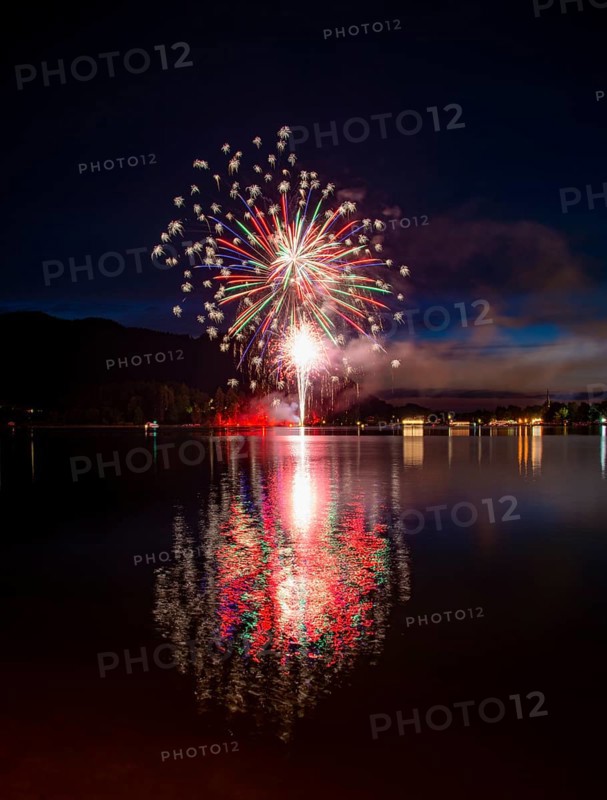 Fireworks at Lake Schliersee