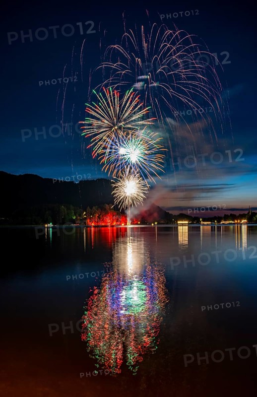 Fireworks at Lake Schliersee