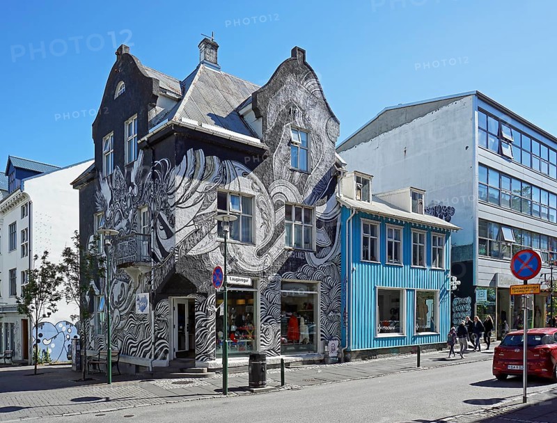 Graffiti artwork on a residential house