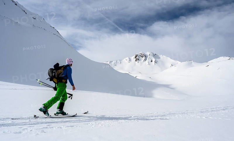 Ski tourers in the snow