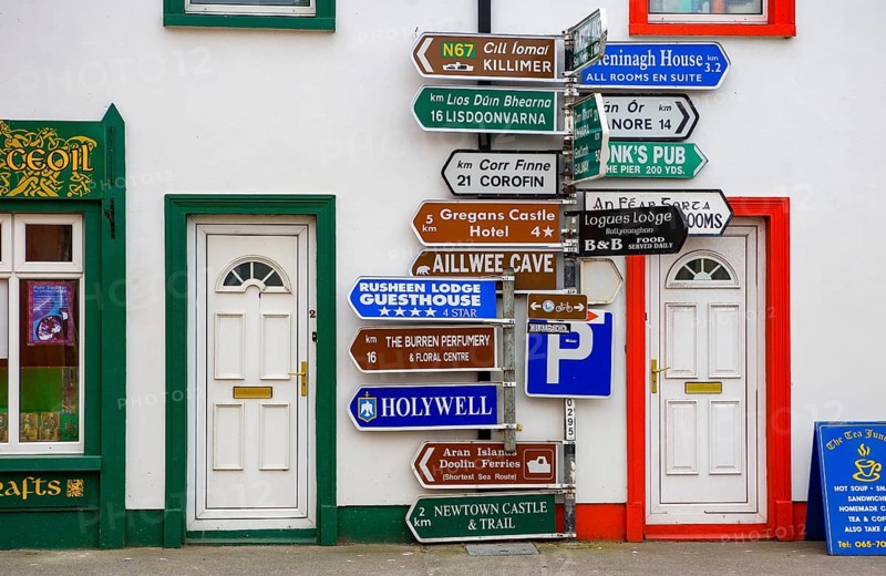 Famous signpost in the town centre