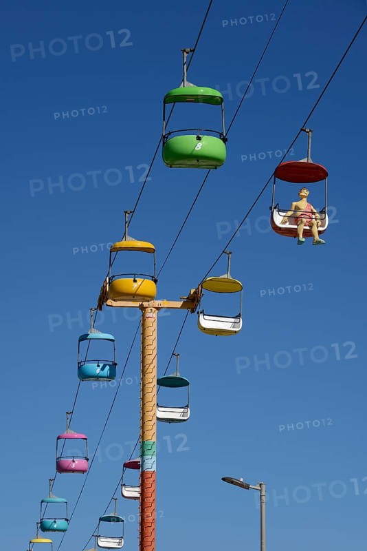 Cable car at Santa Cruz Beach Boardwalk Amusement Park