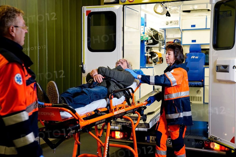 Arrival of the ambulance with the patient to the hospital
