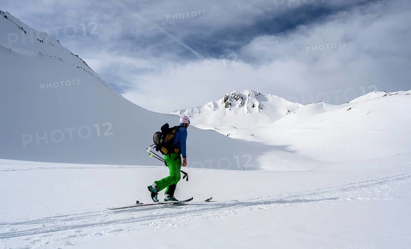Ski tourers in the snow