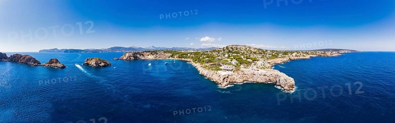 Aerial view of the islas Malgrat and Santa Ponca