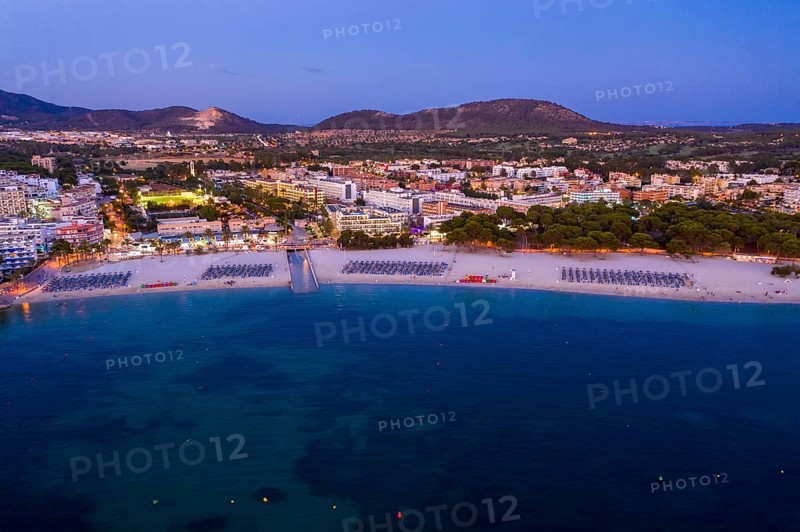 Aerial view over Costa de la Calma and Santa Ponca with hotels and beaches