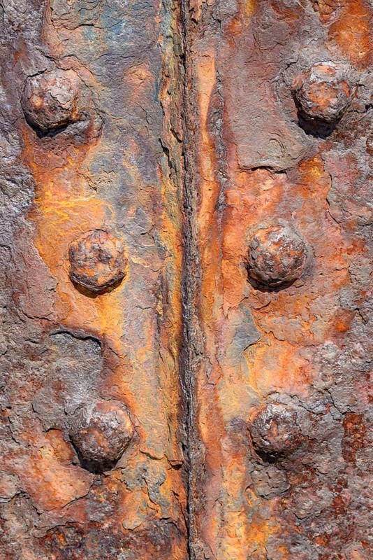 Old rusty sheet pile wall element