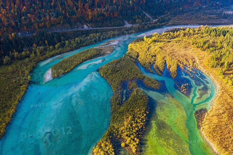 Inflow of the Isar into the Sylvensteinsee