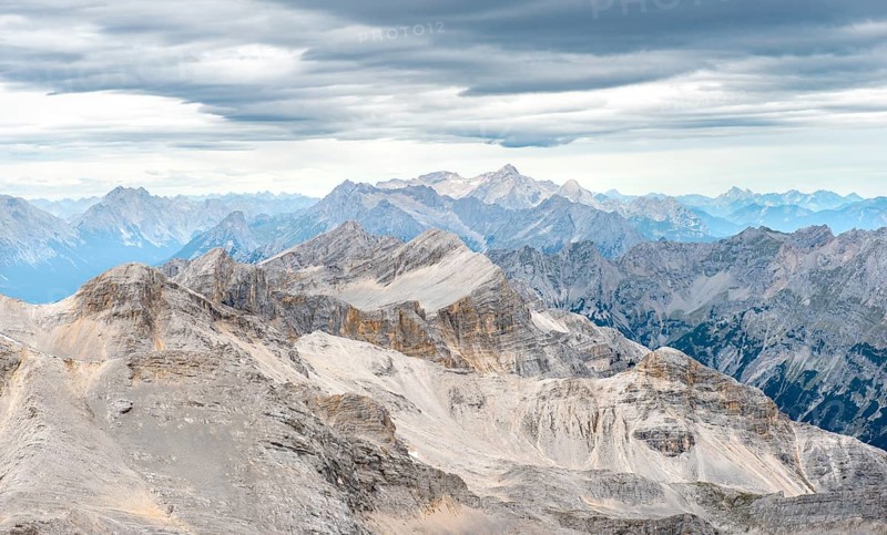 Rugged mountain peaks of the Hinterautal-Vomper chain