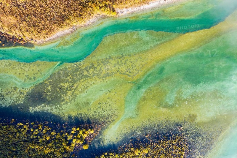 Inflow of the Isar into the Sylvensteinsee from above