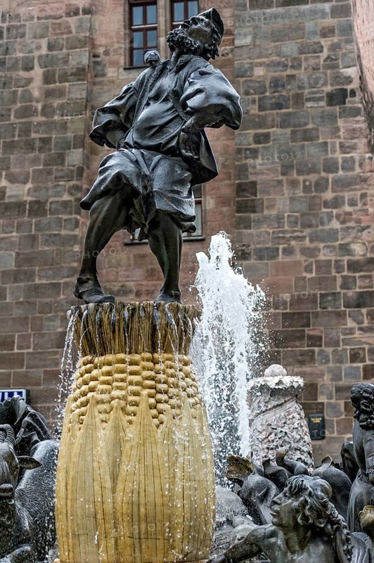 Fountain statue Hans Sachs