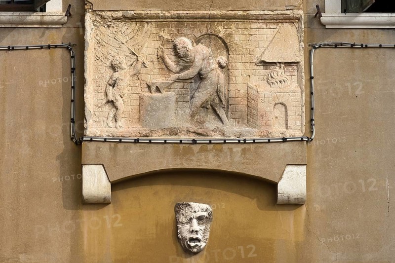 Relief on a house wall