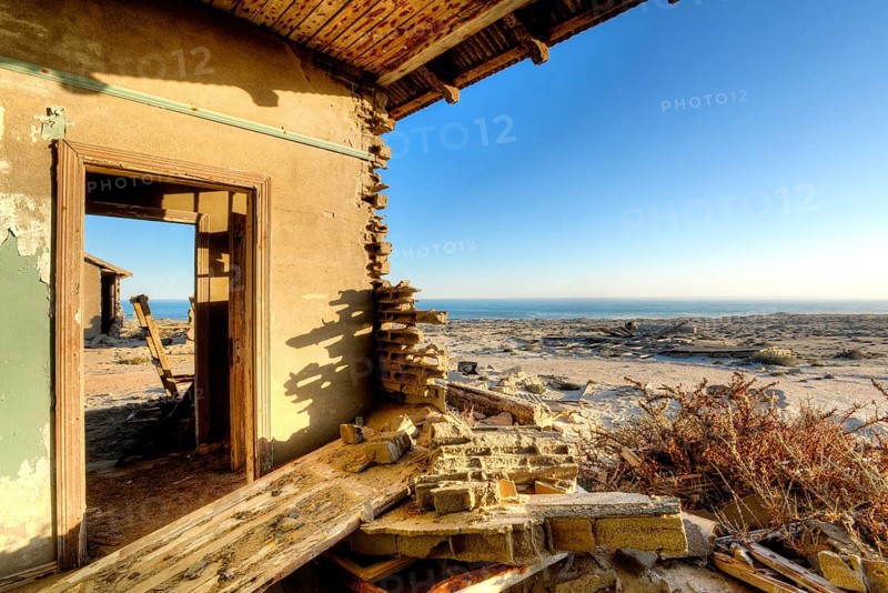 Ruins of a residential building