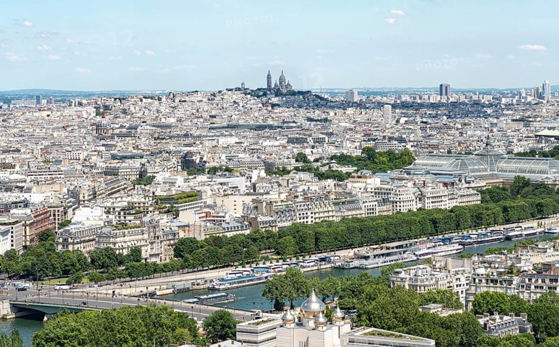 City view with Seine