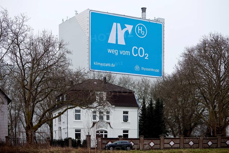 Large poster near the A 40 motorway