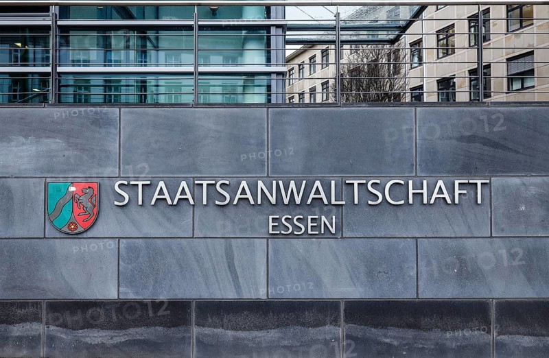 NRW State coat of arms Shield and lettering Public Prosecutor's Office Essen
