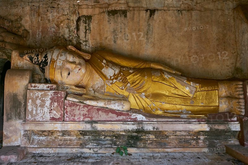 Lying Buddha figure