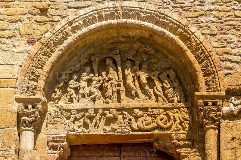 Church portal of of Anzy-le-Duc village