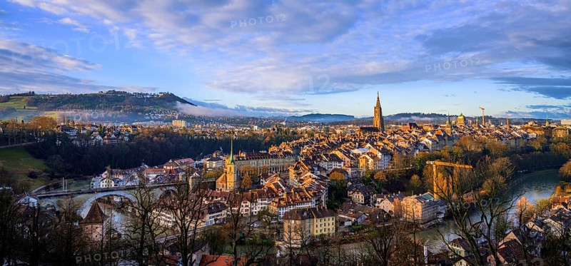 City view in the morning light