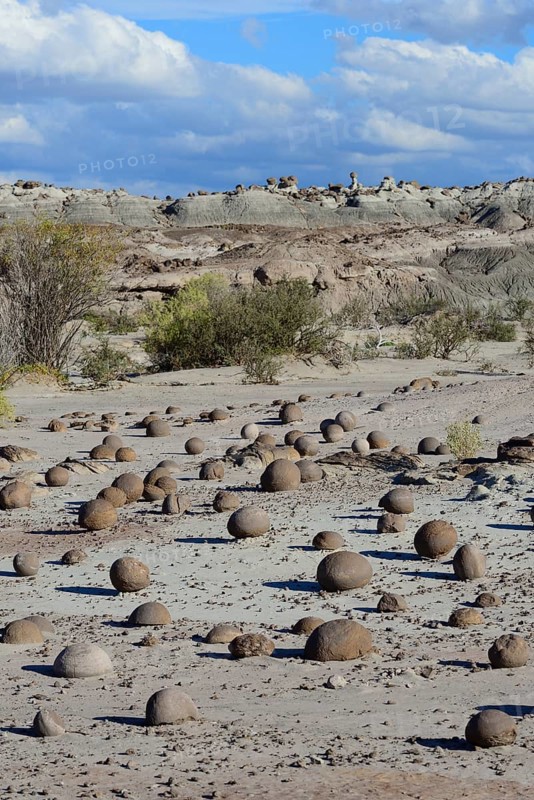 Round rocks on the Cancha de Bochas
