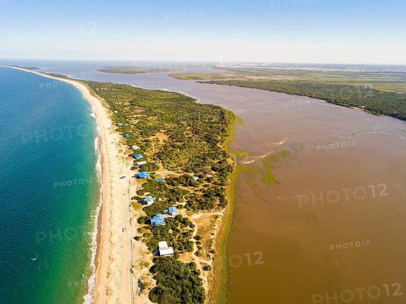 Aerial view of Macaneta Beach