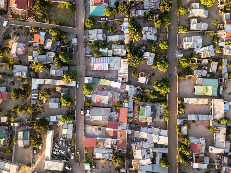 Aerial view of residential part of Maputo