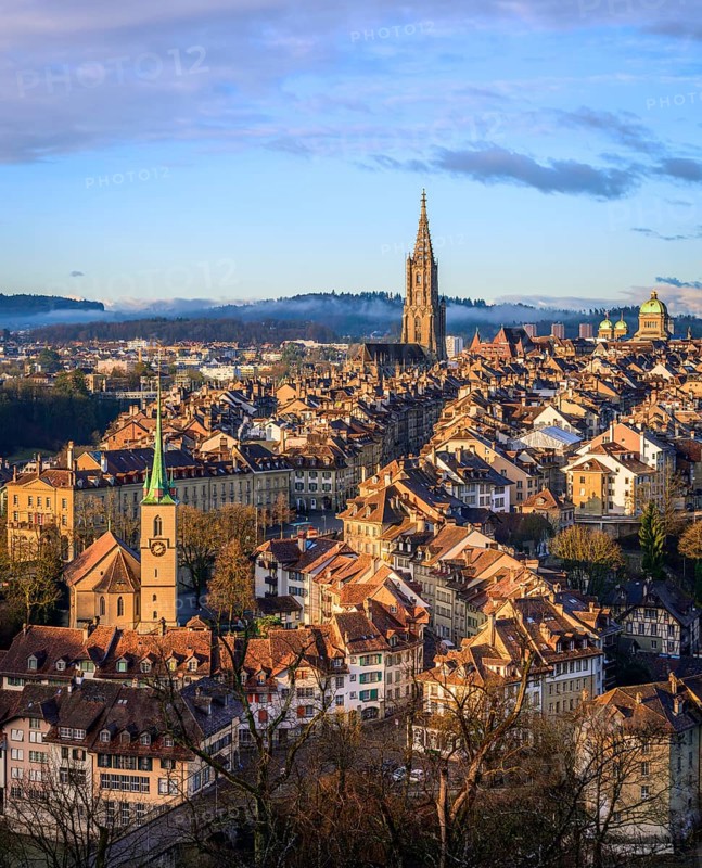 City view in the morning light