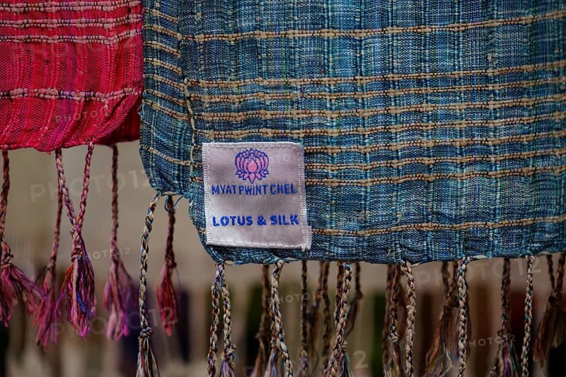 Lotus fiber and silk scarves