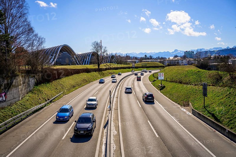 Zentrum Paul Klee next to the A6 motorway