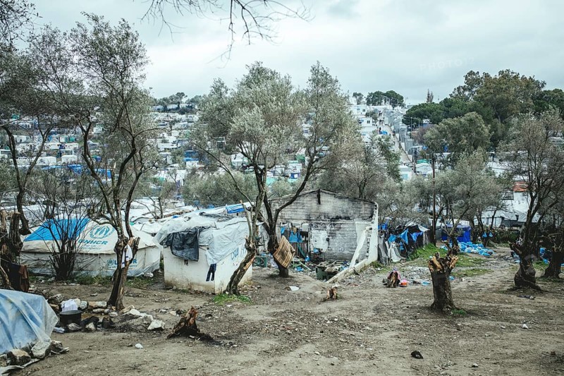 Refugee camp in Moria