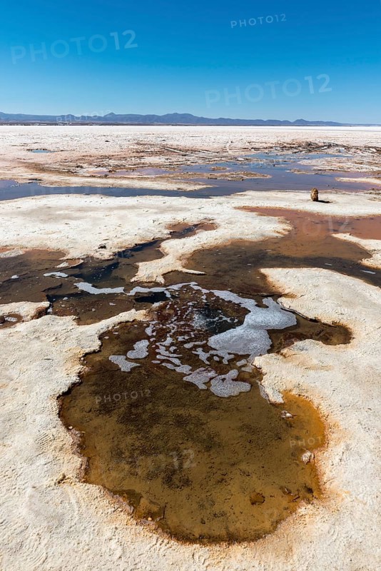 Mineral spring water at the salt surface