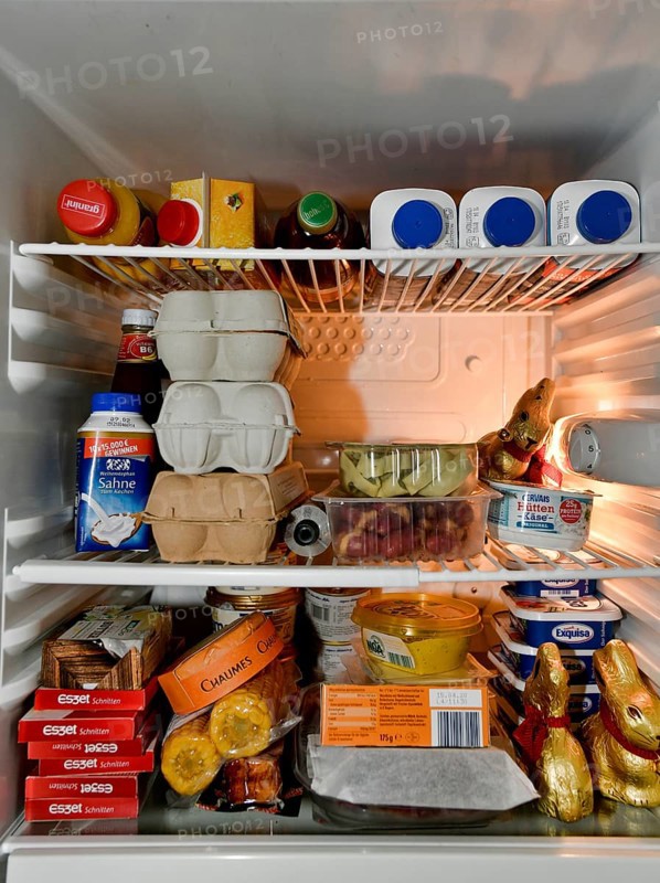 Refrigerator filled to overflowing during quarantine