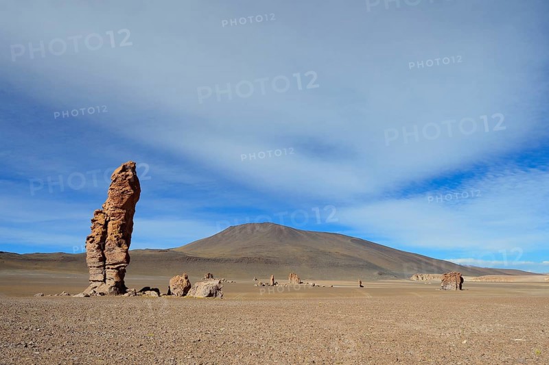 Rocky outcrop of the Monjes de la Pacana in the Altiplano