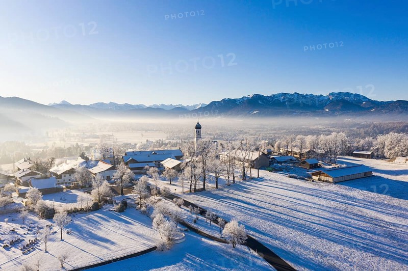 Village Gaissach in winter