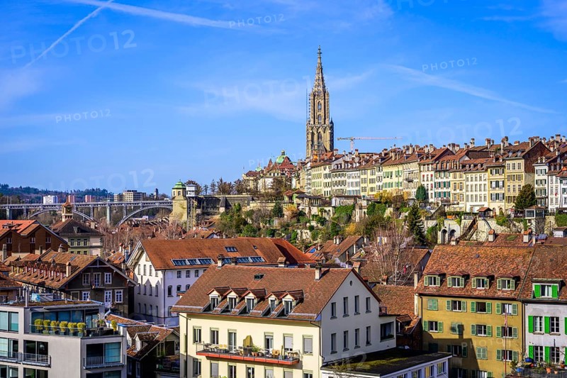 View of the old town and Bern Minster