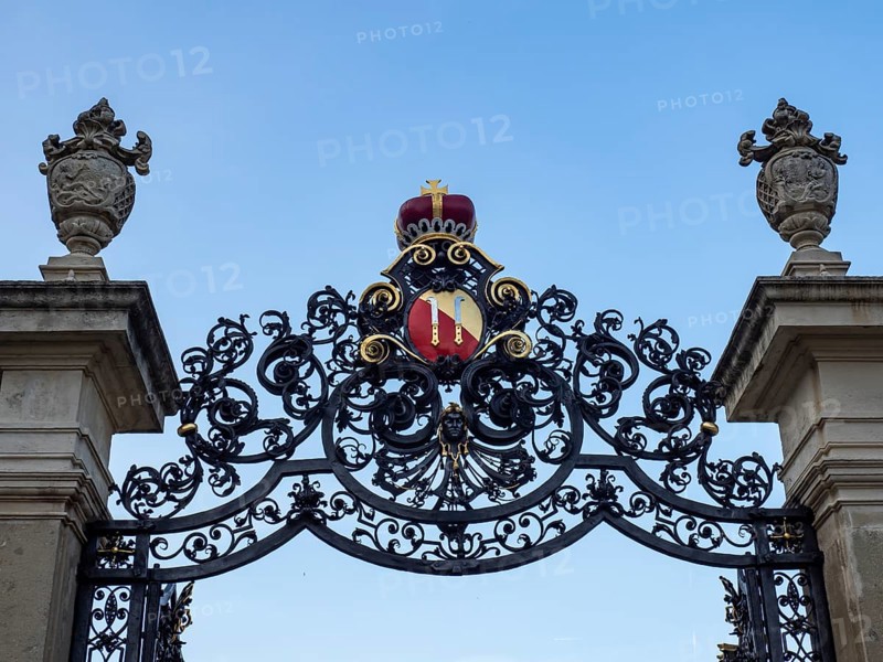 Dietrichstein coat of arms above the gate to the chateau park of Mikulov Castle